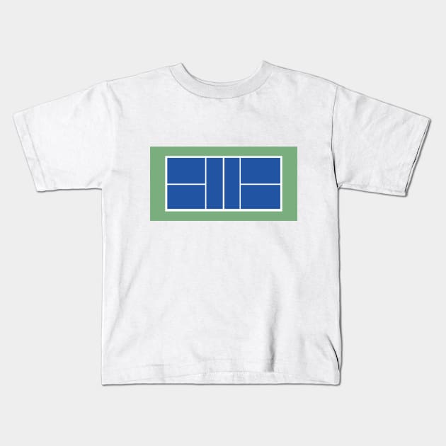 Pickleball Court Player Cute Pickleball Team Kids T-Shirt by Little Duck Designs